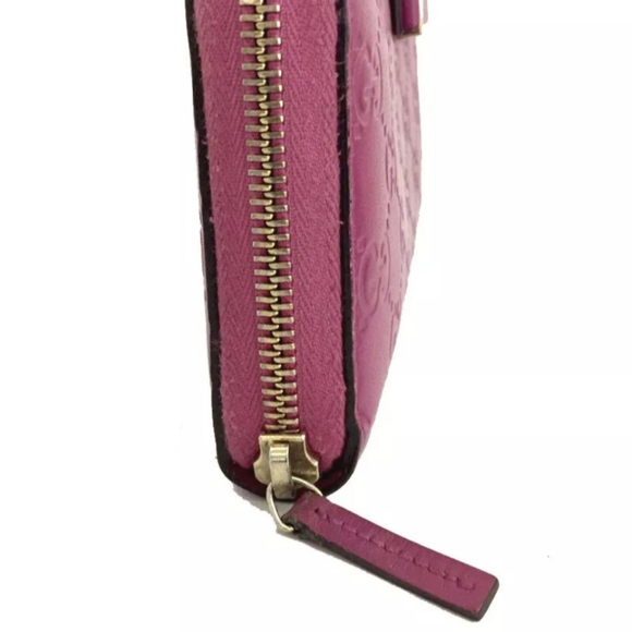 💖GUCCI Shima GG Guccissima Logo Leather Zippy Around Long Wallet /N2464 - Picture 9 of 11